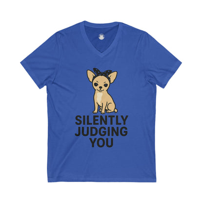 Silently Judging You Chihuahua V-Neck Tee