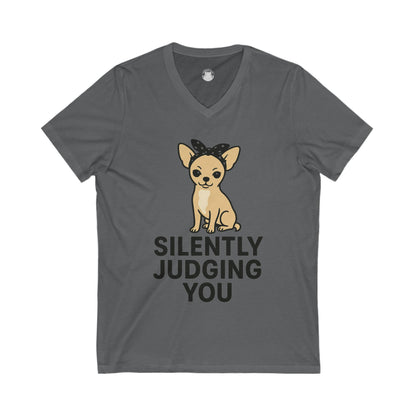 Silently Judging You Chihuahua V-Neck Tee
