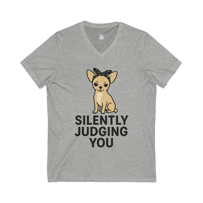 Silently Judging You Chihuahua V-Neck Tee