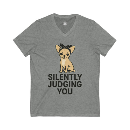 Silently Judging You Chihuahua V-Neck Tee