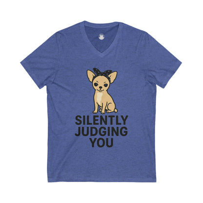 Silently Judging You Chihuahua V-Neck Tee